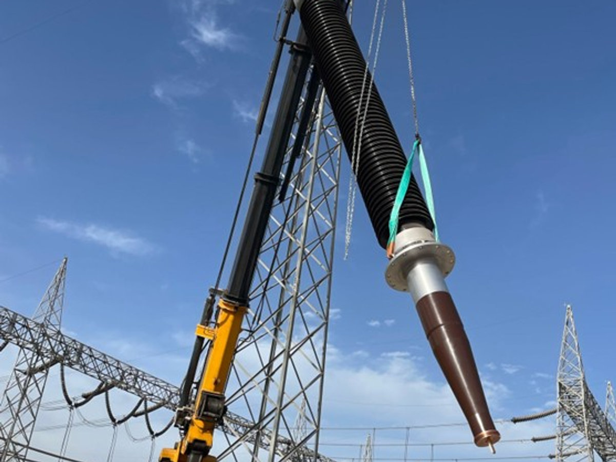 Transformer spare parts being installed